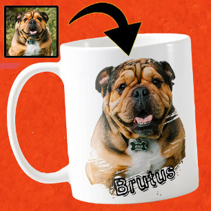 Taza De Café Foto de Bulldog francés lindo
