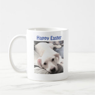 Taza De Café Foto de café de regalo de Pascua de Perro Blanco C