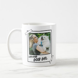 Taza De Café Foto de "Chico Bueno Certificado" de Perro Samoyed