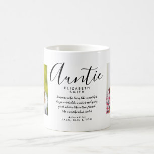 Taza De Café Foto de cita de tía con letra elegante y femenina