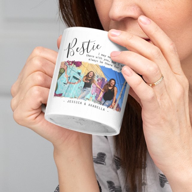Taza De Café Foto de cita moderna de Bestie personalizada BFF (Subido por el creador)