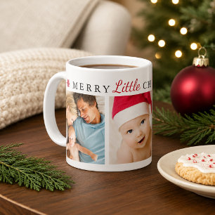 Taza De Café Foto de copo de nieve de una alegre navidad