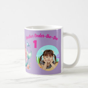 Taza De Café Foto de Cumpleaños número 1 de Sirenas Mágicas Baj