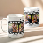Taza De Café Foto de dama de honor<br><div class="desc">Esta moda de la dama de honor, que representa un elegante collage de fotografías en blanco y negro, es el lugar perfecto para su dama de honor o dama de honor. Con la tipografía moderna, esta taza hace un regalo o proposición meditado para la dama de honor, capturando recuerdos de...</div>