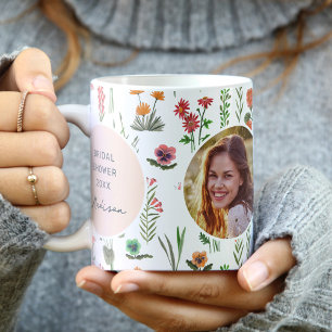 Taza De Café Foto de despedida de soltera de Wildflower Girl