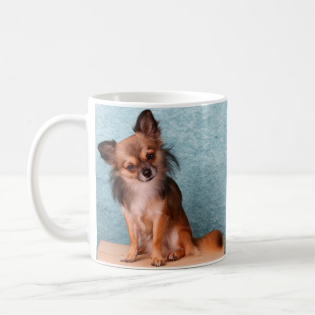 Taza De Café Foto de encargo del perro de la chihuahua (Izquierda)