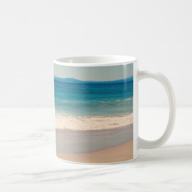 Taza De Café Foto de escena de playa Aqua (Derecha)