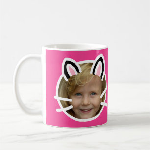 Taza De Café Foto de estilo Purikura de gato Kawaii