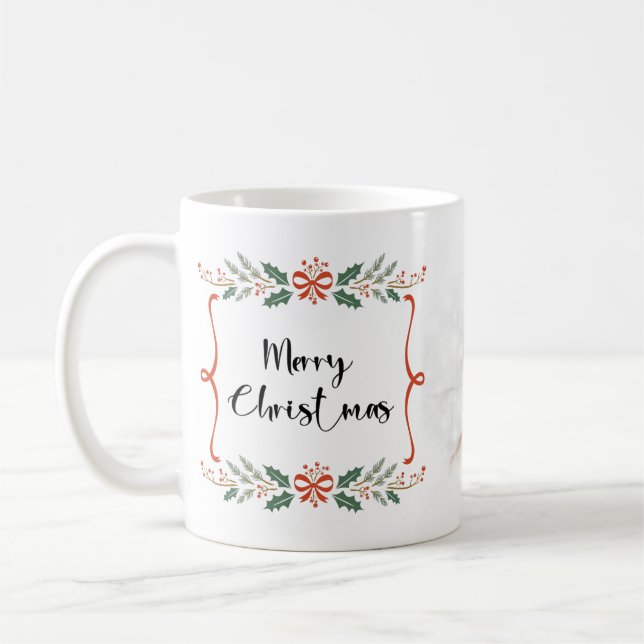Taza De Café Foto de familia de Navidades de vacaciones persona (Izquierda)