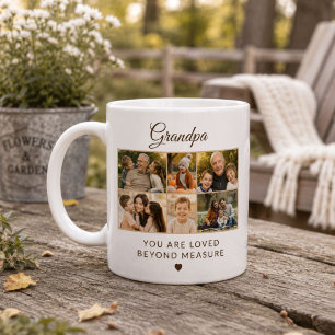 Taza De Café Foto de familia del Día del Padre 6 para Abuelo