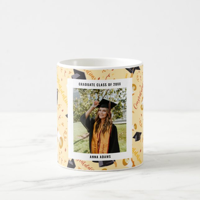 Taza De Café Foto de felicitaciones de graduación (Centro)