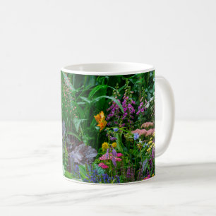 Taza De Café Foto de flores de verano de jardín de cottage ingl