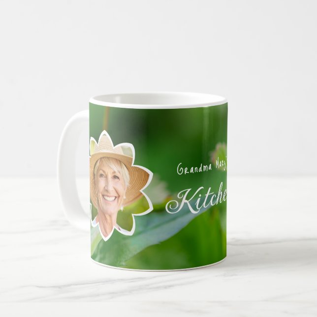 Taza De Café Foto de fresa con Personalizado de retrato de la a (Anverso izquierdo)