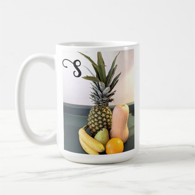 Taza De Café Foto de Fruta con Personalizado Biblia Verse Inici (Izquierda)
