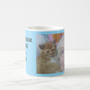 Taza De Café  Foto de gato y dueño con nombre personalizable
