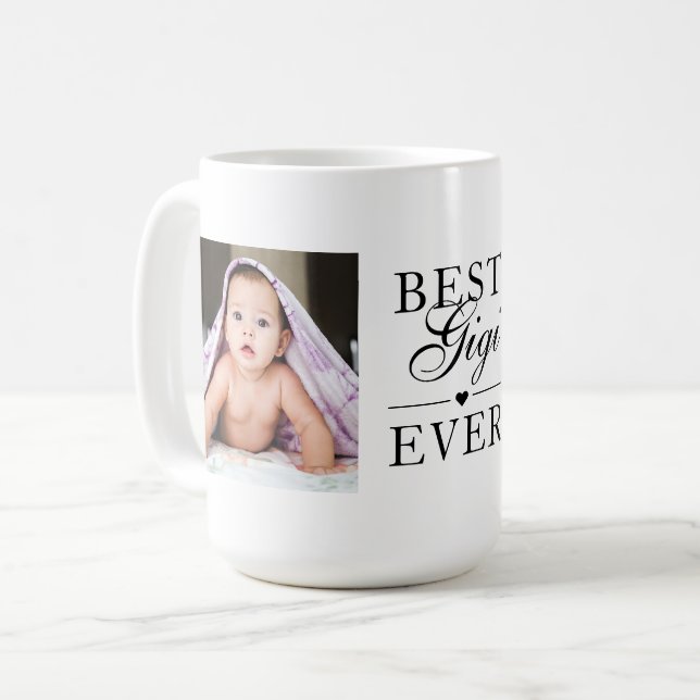 Taza De Café Foto de Gigi Birthday Personalizado (Anverso izquierdo)