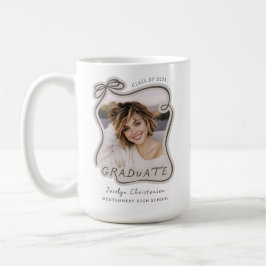 Taza De Café Foto de graduación con arco personalizado de la pr