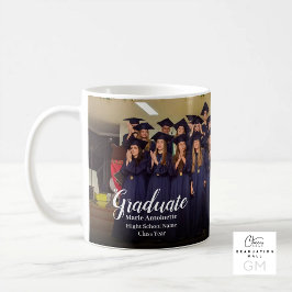 Taza De Café Foto de graduación de la clase grupal de secundari