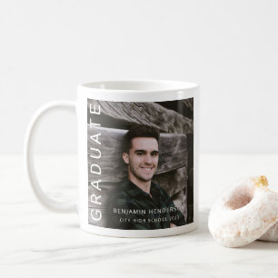 Taza De Café Foto de graduación de Modern Boy 2023