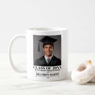 Taza De Café Foto de Graduación Personalizada Graduado 2026 Pad