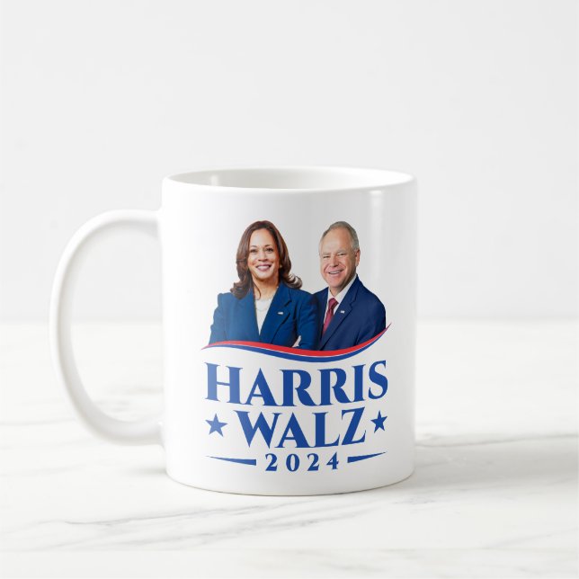 Taza De Café Foto de Harris Walz 2024 (Izquierda)