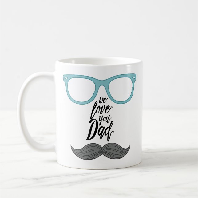Taza De Café Foto de Hipster Dad Personalizado (Izquierda)