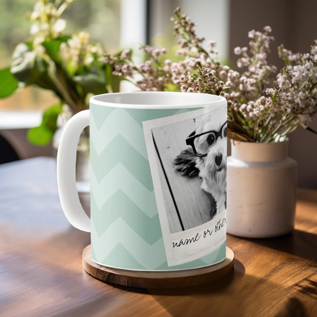 Taza De Café Foto de Instagram Retro fotograma Personalizado de (Mug template with photo)