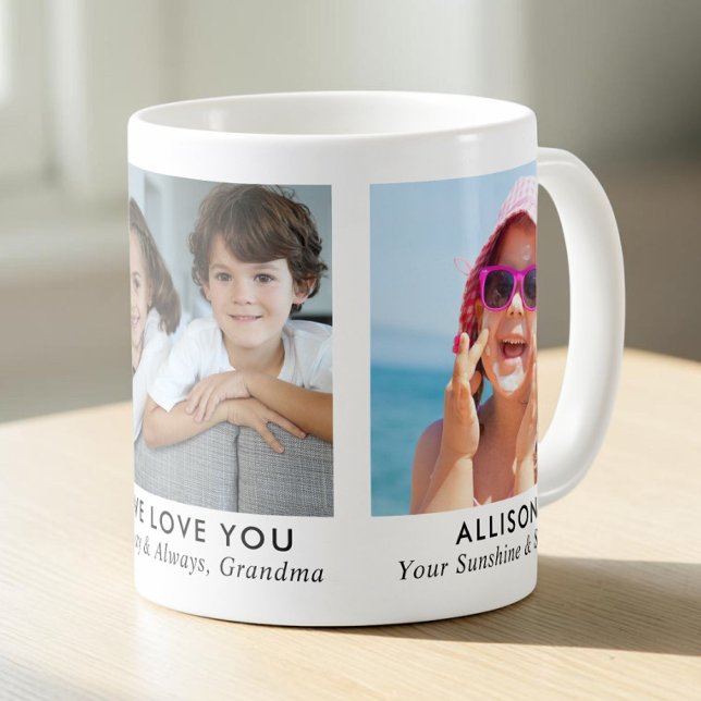 Taza De Café Foto de la abuela 3 (Grandma 3 Photo Coffee Mug)