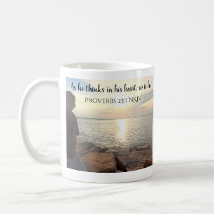 Taza De Café Foto de la Biblia de Sabiduría de los Proverbios