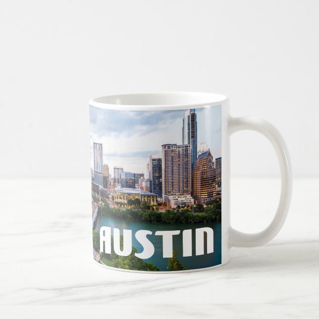 Taza De Café Foto de la ciudad de Austin, Texas. (Derecha)