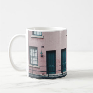 TAZA DE CAFÉ FOTO DE LA CONSTRUCCIÓN CON ESCALONES