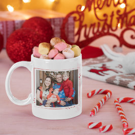 Taza De Café Foto de la familia de las Estrellas Rojas y Blanca