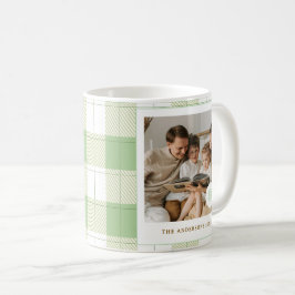 Taza De Café Foto de la familia de Personalizados Cute Green Gi