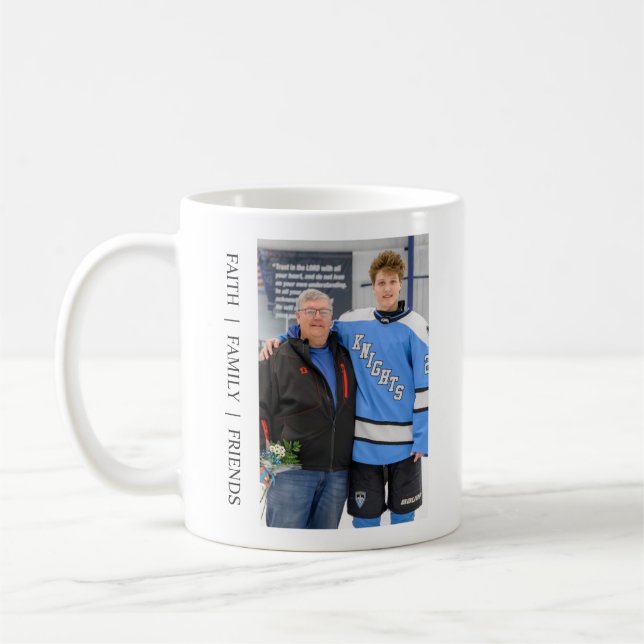 Taza De Café Foto de la familia moderna Black & White Classic (Izquierda)