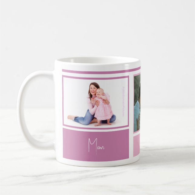 Taza De Café Foto de la familia rosa (Izquierda)