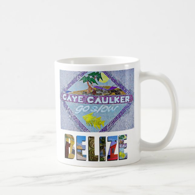 Taza De Café Foto de la isla Caye Caulker de Belice Tropical (Derecha)