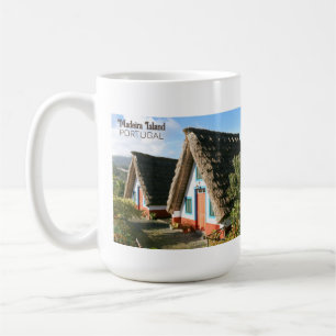 Taza De Café Foto de la isla de Madeira con casas típicas, Port