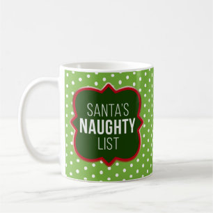 Taza De Café Foto de la lista de Navidades traviesos de Santa C