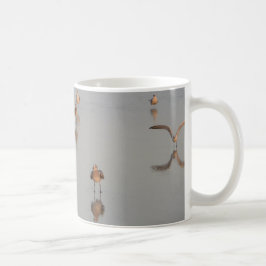 Taza De Café Foto de la naturaleza de la playa de los pájaros d
