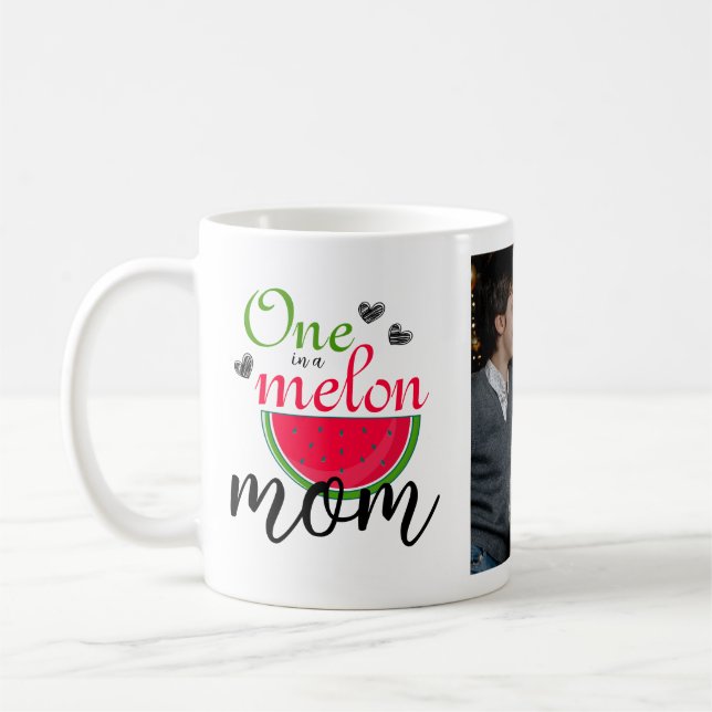 Taza De Café Foto De La sandía De Una Madre De Melón (Izquierda)