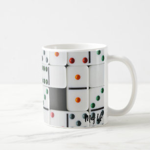 Taza De Café Foto de la teja de los dominós