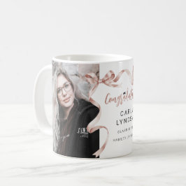 Taza De Café Foto de lazo beige de moda Graduación