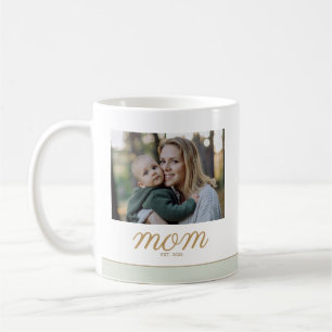 Taza De Café Foto de mamá establecida en oro y verde salvia min