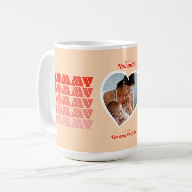 Taza De Café Foto de mamá y Recién nacido (Anverso izquierdo)
