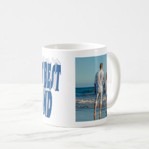 Taza De Café Foto de marido con texto azul marino