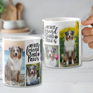 Taza De Café Foto de mascota de Mi mejor amigo tiene patas