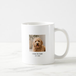 Taza De Café Foto de mascota moderna personalizada