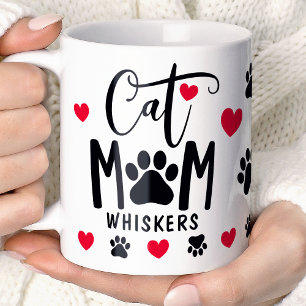 Taza De Café Foto de mascota personalizada con huella de gato r