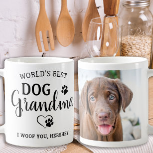 Taza De Café Foto de Mascota personalizada de la mejor abuela d