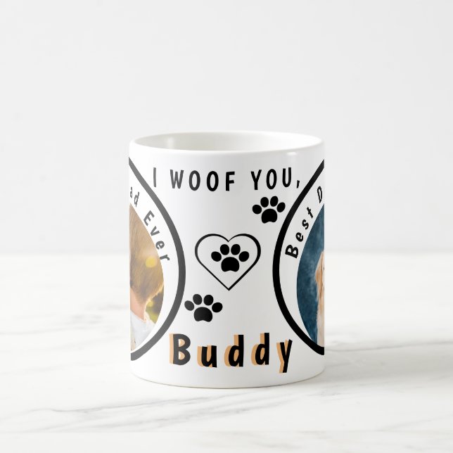 Taza De Café Foto de Mascota personalizada del mejor perro del  (Centro)